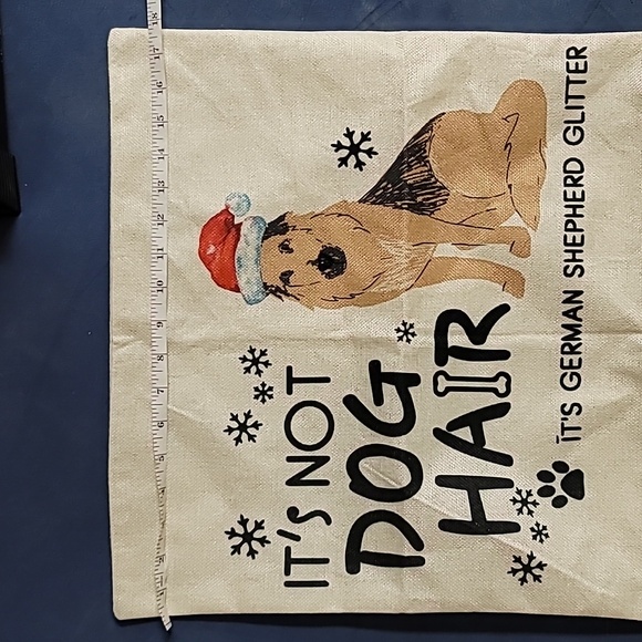 🐕 German Shepherd Glitter Dog Pillow Cover - Tan - Picture 3 of 4